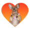 Milner the Dancing Dachshund Heart Stickers