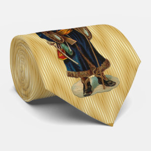 Milo Christmas Collection Vintage Santa Gold Tie