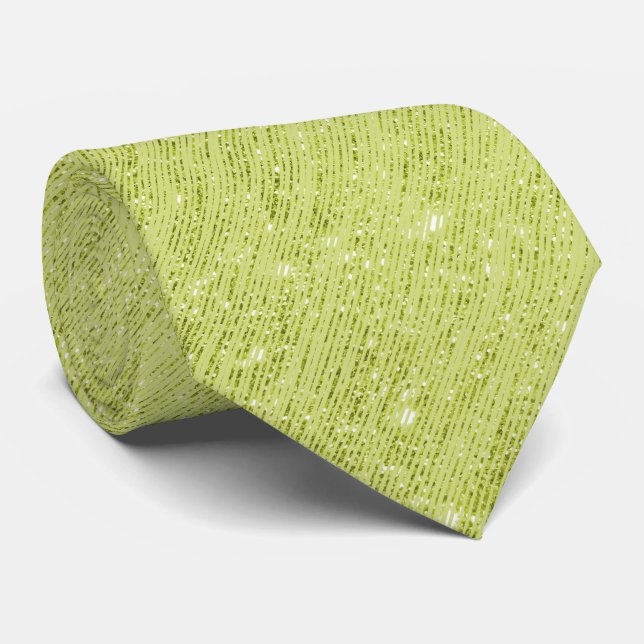 Milo Dale Green Stripped Men's Necktie (Rolled)