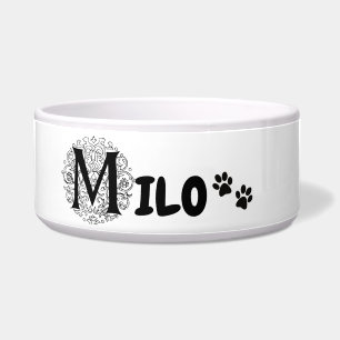 Milo - dogs and cats name bowl
