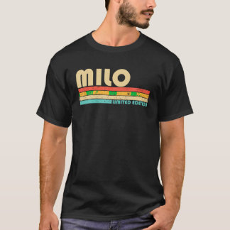 MILO Name Personalised Funny Retro Vintage Birthda T-Shirt