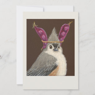 Milo the tufted titmouse flat card