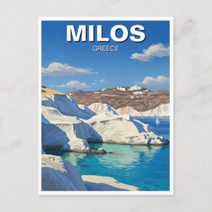 Milos Greece Travel Postcard