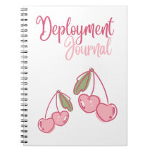 MilSpouse Deployment Journal With Pink Cherries
