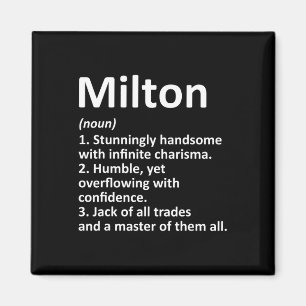 Milton Definition Personalised Name Funny Birthday Magnet
