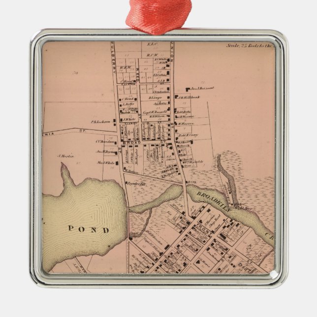 Milton Delaware Metal Tree Decoration (Front)