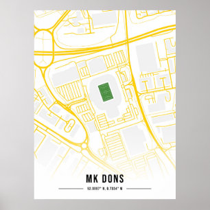 Milton Keynes Dons Stadium Poster