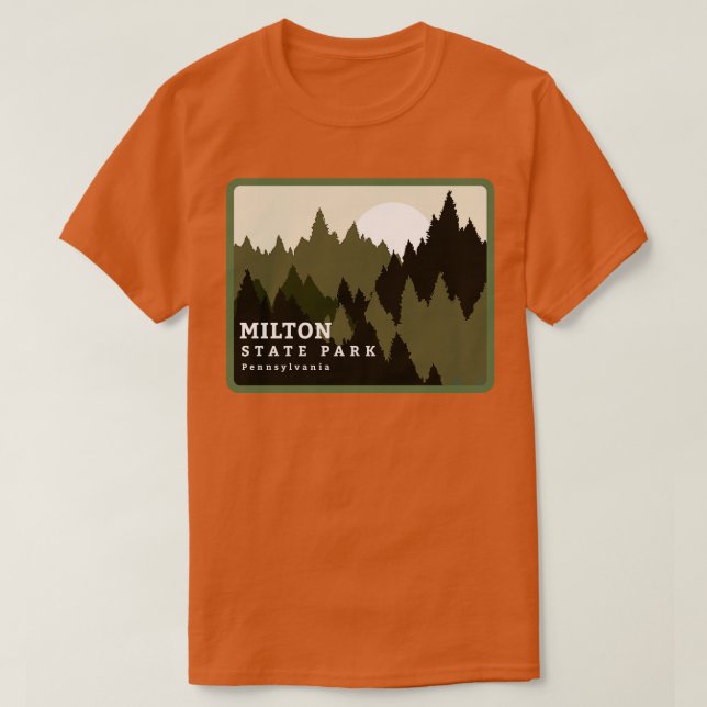 Milton State Park Pennsylvania Forest Sunrise T-Shirt (Design Front)