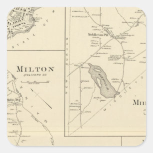 Milton, Strafford Co Square Sticker