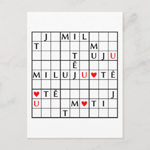 miluju tě postcard