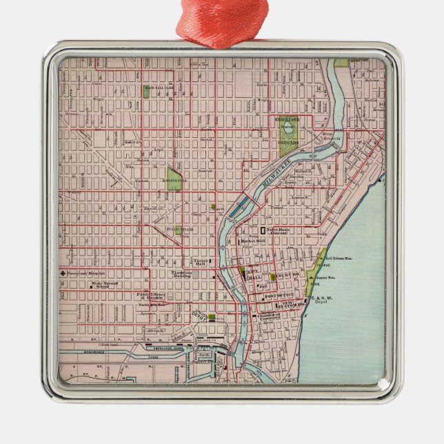 Milwaukee 2 metal tree decoration (Front)