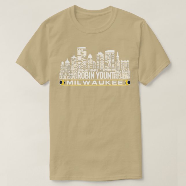 Milwaukee Baseball Team All Time Legends Milwaukee T-Shirt (Design Front)