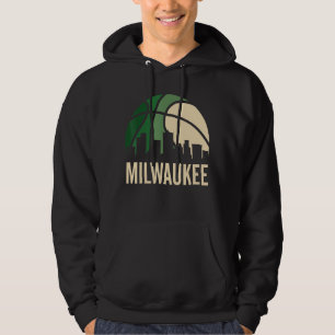 Milwaukee Basketball B-Ball City Retro City Sunset Hoodie