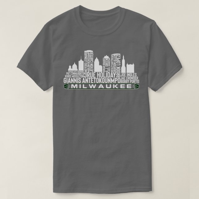 Milwaukee Basketball Team 23 Player Roster Milwauk T-Shirt (Design Front)