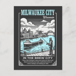 Milwaukee City Wisconsin In The Brew City Postcard