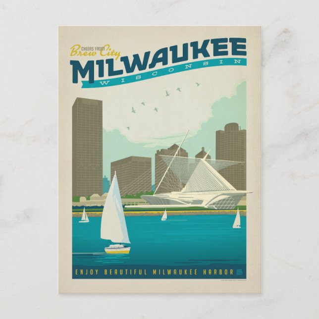 Milwaukee Harbor, Wisconsin Postcard (Front)