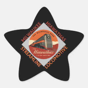 Milwaukee Hiawatha Railroad Star Sticker