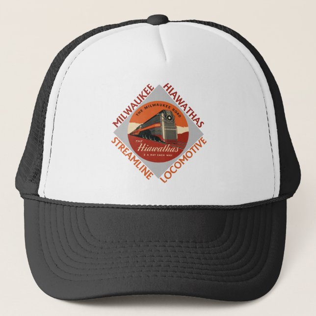 Milwaukee Hiawatha Railroad Trucker Hat (Front)