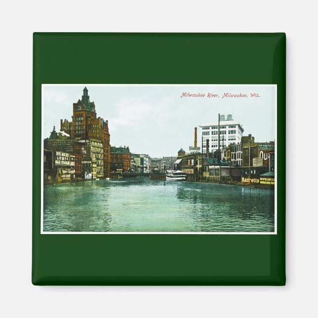 Milwaukee River, Milwaukee, Wisconsin Magnet (Front)