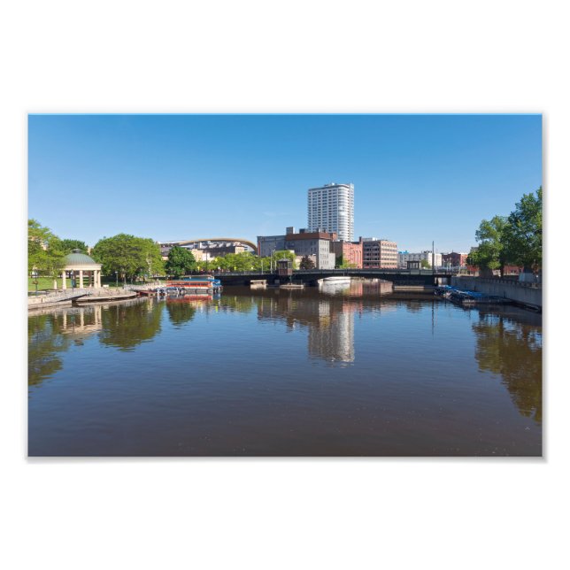milwaukee riverfront and state street bridge  photo print (Front)