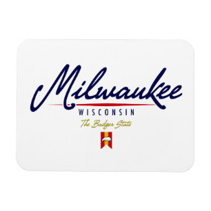 Milwaukee Script Magnet
