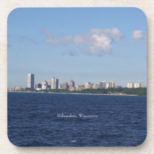 Milwaukee Skyline hard plastic coasters