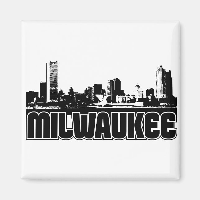 Milwaukee Skyline Magnet (Front)