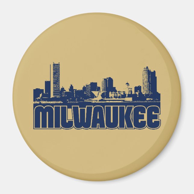 Milwaukee Skyline Magnet (Front)