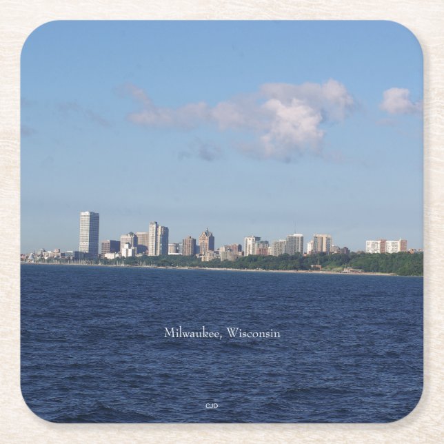 Milwaukee Skyline paper coaster (Front)