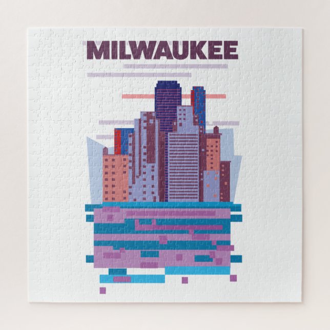 Milwaukee Travel poster Jigsaw Puzzle (Vertical)