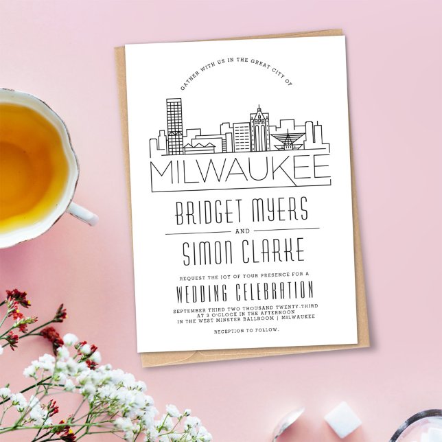 Milwaukee Wedding | Stylised Skyline Invitation (Creator Uploaded)