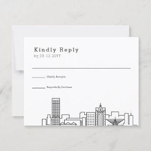 Milwaukee Wedding Stylised Skyline RSVP