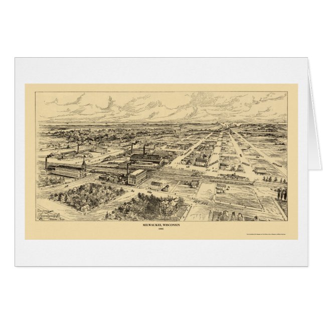 Milwaukee, WI Panoramic Map - 1906 (Front Horizontal)