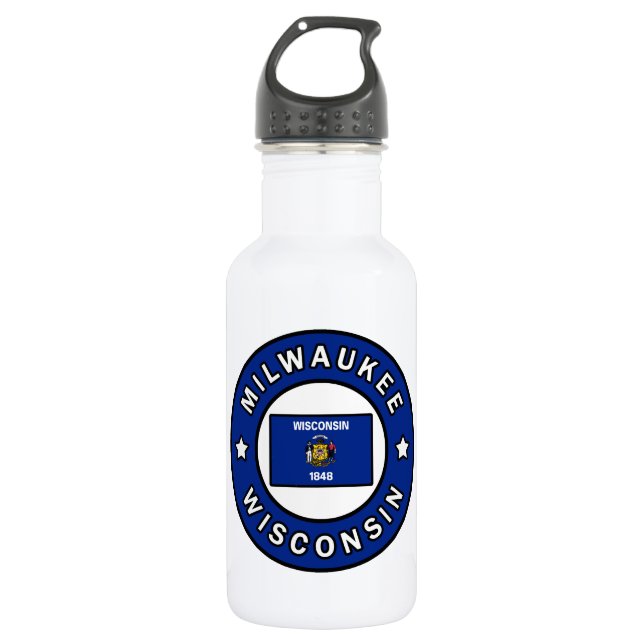 Milwaukee Wisconsin 532 Ml Water Bottle (Front)