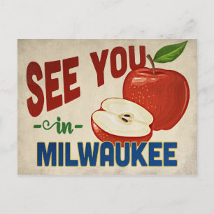 Milwaukee Wisconsin Apple - Vintage Travel Postcard