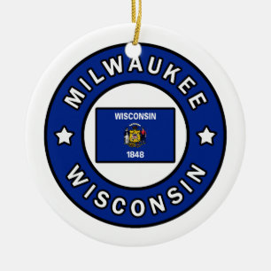 Milwaukee Wisconsin Ceramic Tree Decoration