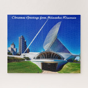 Milwaukee Wisconsin. Christmas Greetings Jigsaw Puzzle