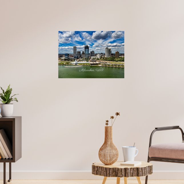 Milwaukee, Wisconsin cityscape, Poster (Living Room 3)