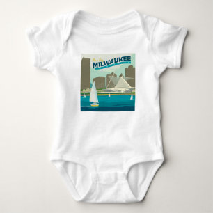 Milwaukee Wisconsin Harbour   Brew City Baby Bodysuit