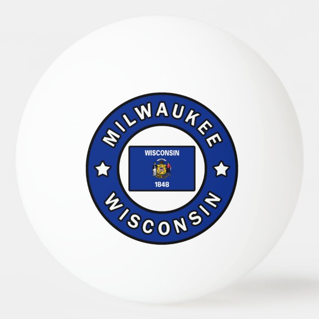Milwaukee Wisconsin Ping Pong Ball (Front)