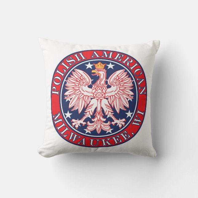 Milwaukee Wisconsin Polish Cushion (Front)