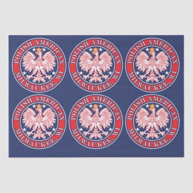 Milwaukee Wisconsin Polish Tissue Paper (Front)