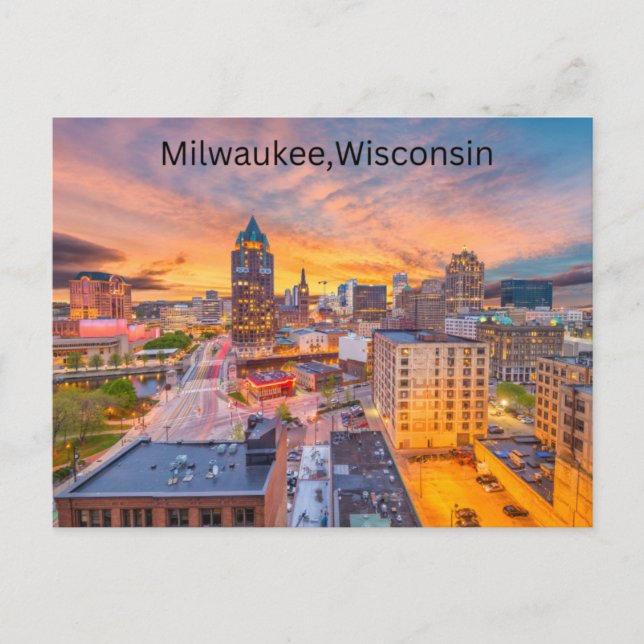 Milwaukee, Wisconsin Postcard (Front)