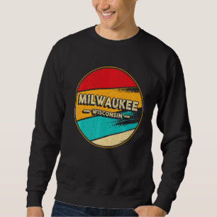 Milwaukee Wisconsin Retro Vintage Sunset Us State Sweatshirt