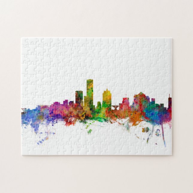 Milwaukee Wisconsin Skyline Jigsaw Puzzle (Horizontal)
