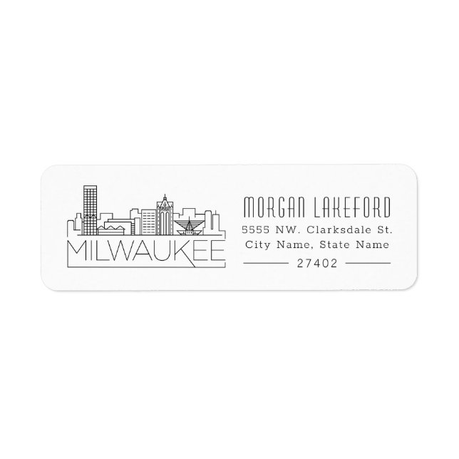 Milwaukee, Wisconsin Stylised Skyline | (Front)