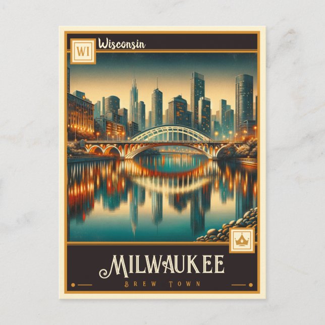 Milwaukee, Wisconsin | Vintage Postcard (Front)