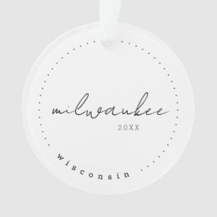 Milwaukee, Wisconsin WI Travel United States Ornament