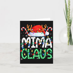 Mima Claus Christmas Lights Pajama Family Matching Card