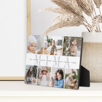 "Mima" Grandchildren Names 7 Photo Collage Plaque